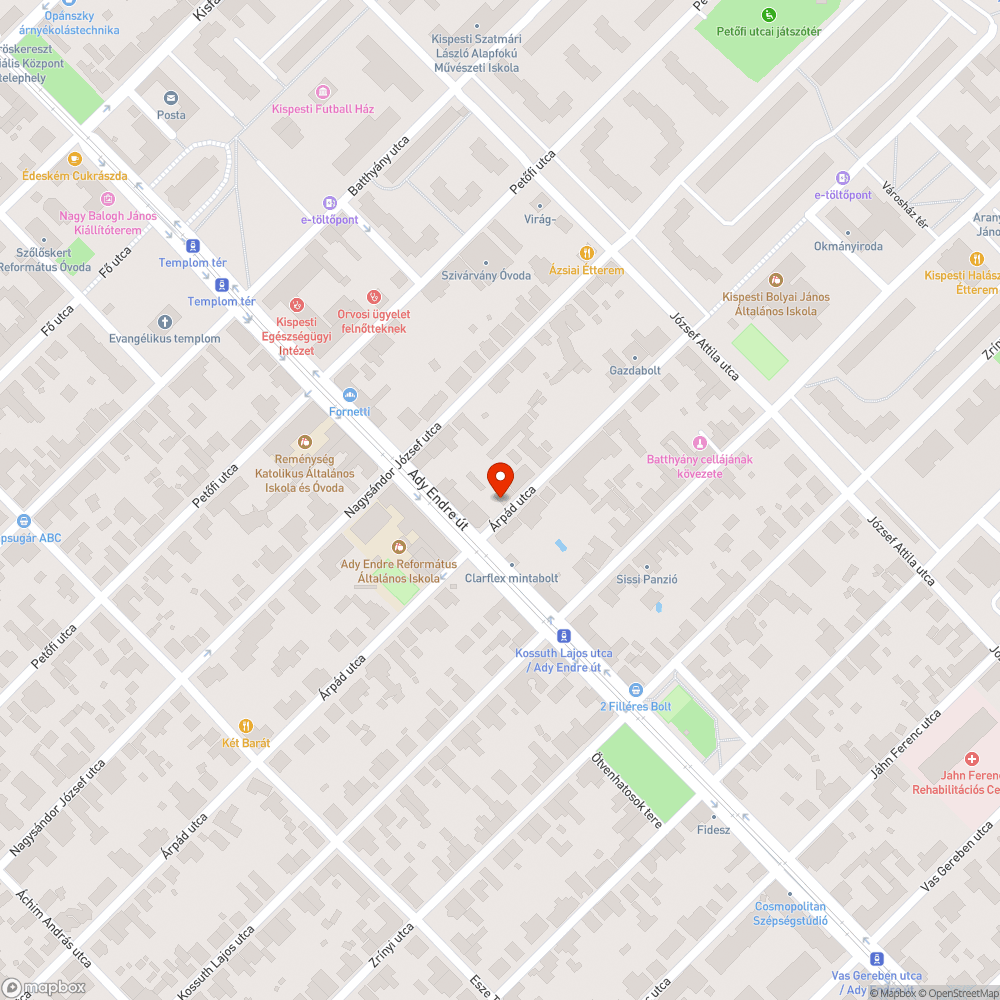 Gondozatlant járda melletti zöldterület bejelentés helye