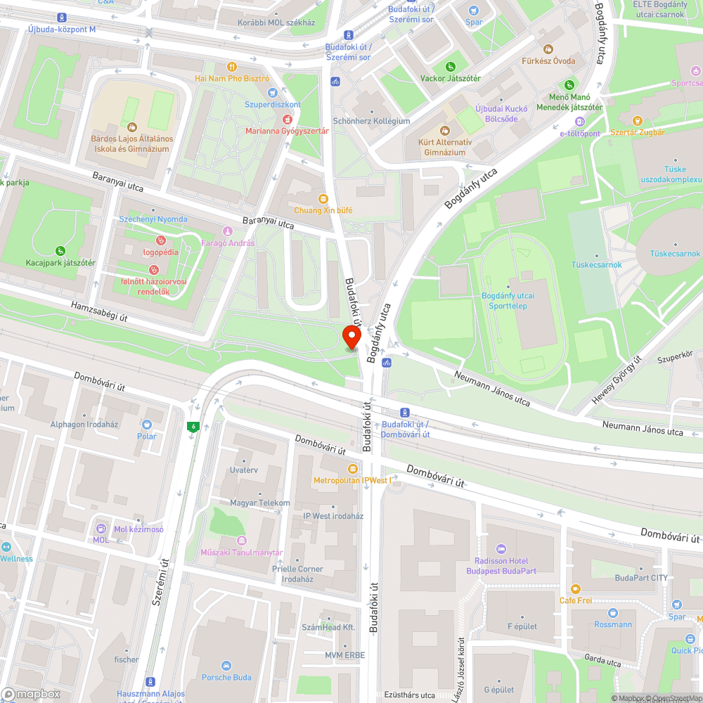 Mélyen a bringaútra/"járdára" nyúló ágak bejelentés helye