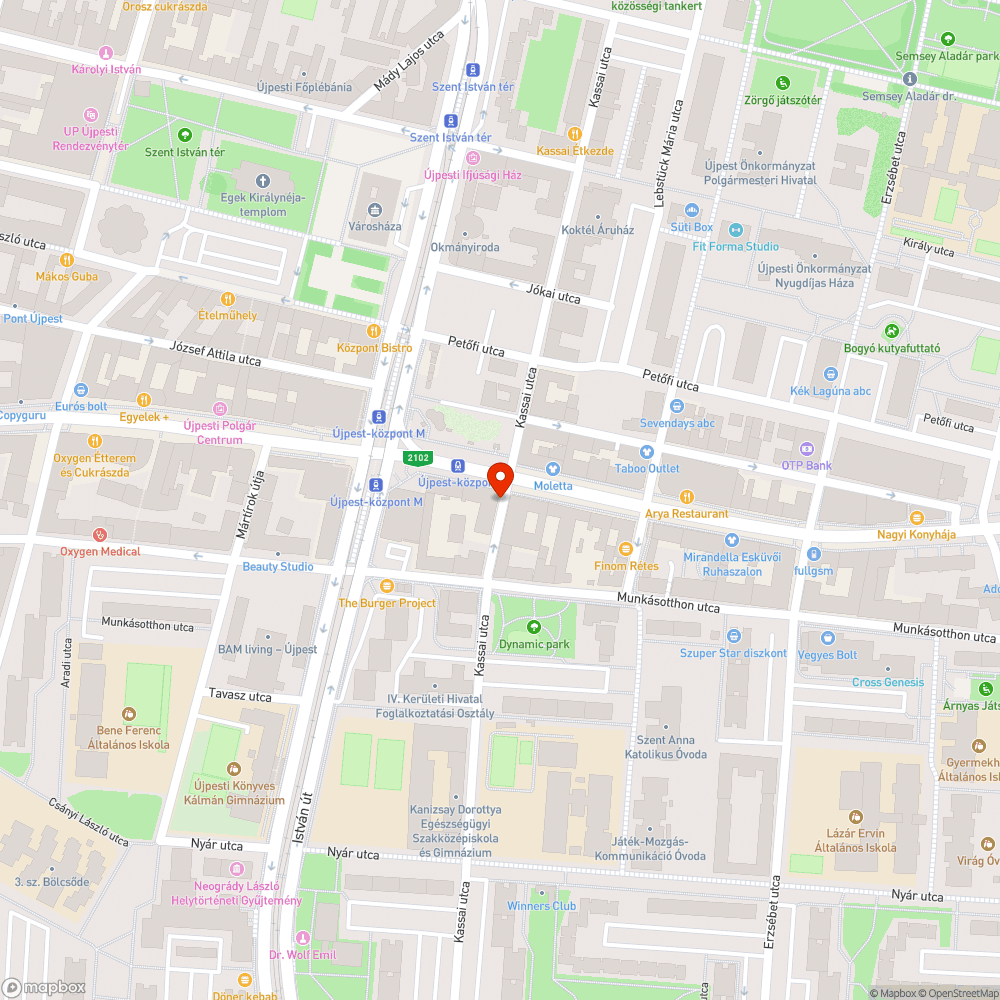 Kiszáradt fa bejelentés helye