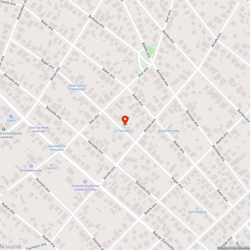 Roncs autó Érden a Bogyó utcában bejelentés helye