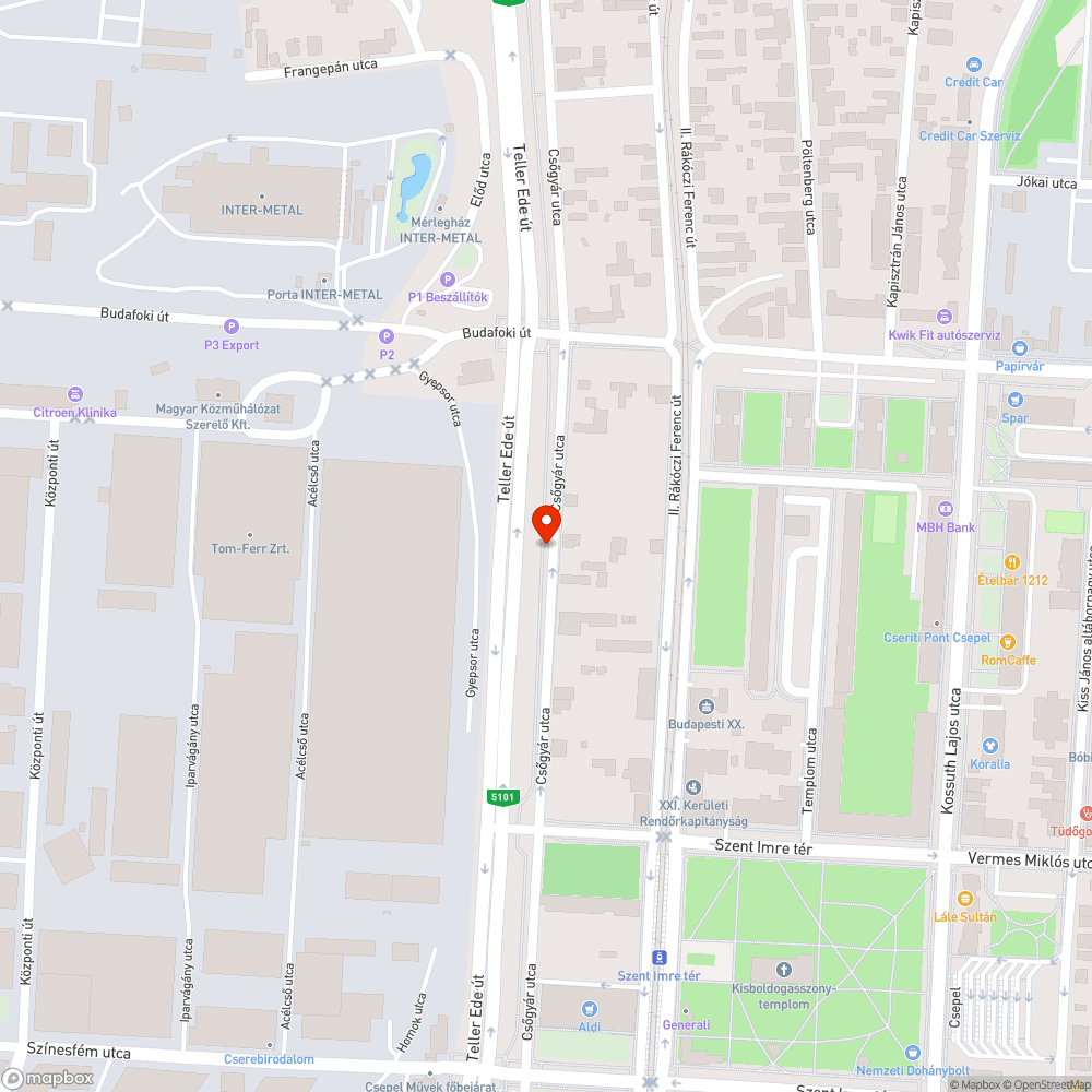 Lejárt műszakis gépjármű parkol zöldterületen bejelentés helye