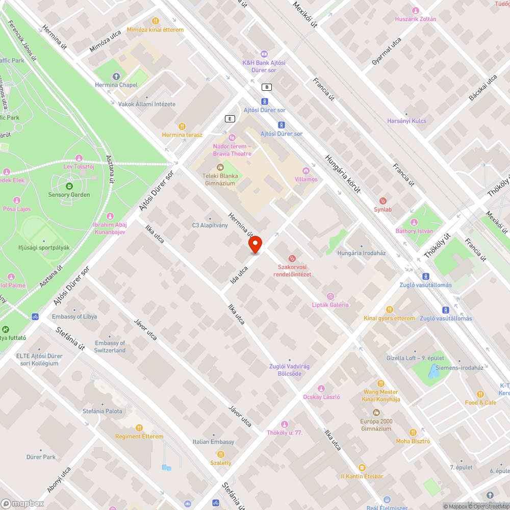 Kiszáradt fa bejelentés helye