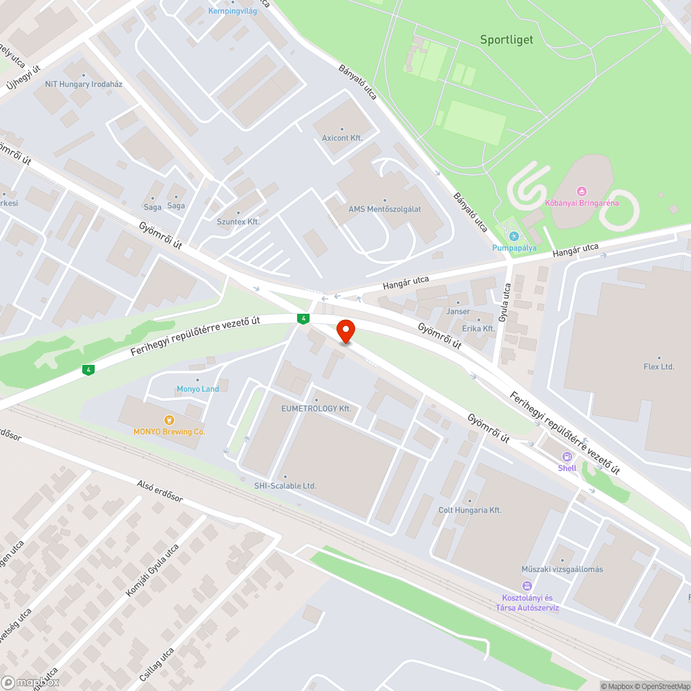 Eldőlő főútvonal tábla bejelentés helye