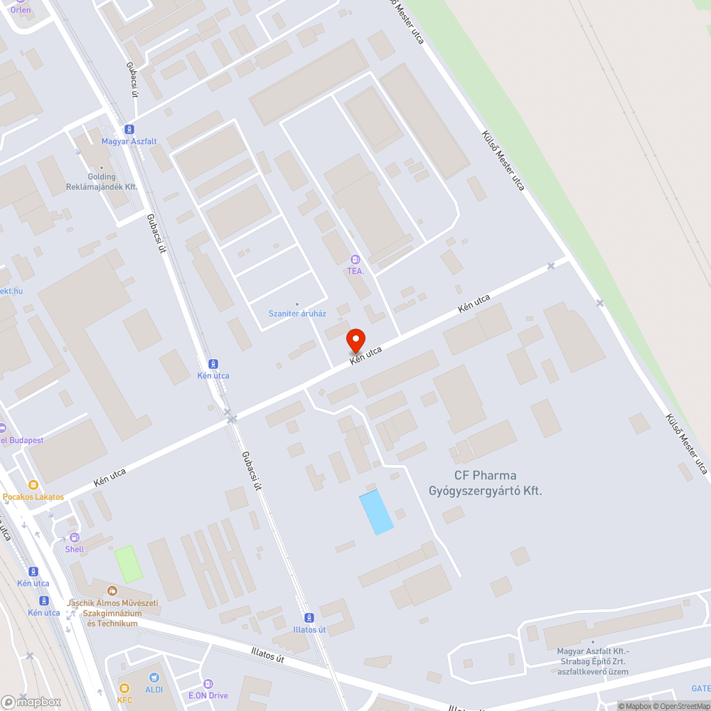 Katasztrofális állapotban lévő út bejelentés helye