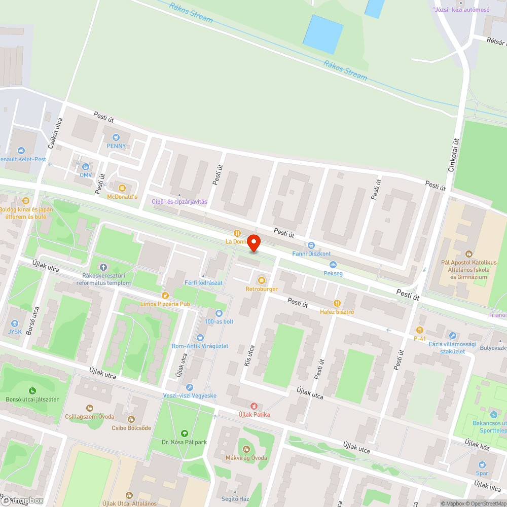 Kidőlt támasz bejelentés helye