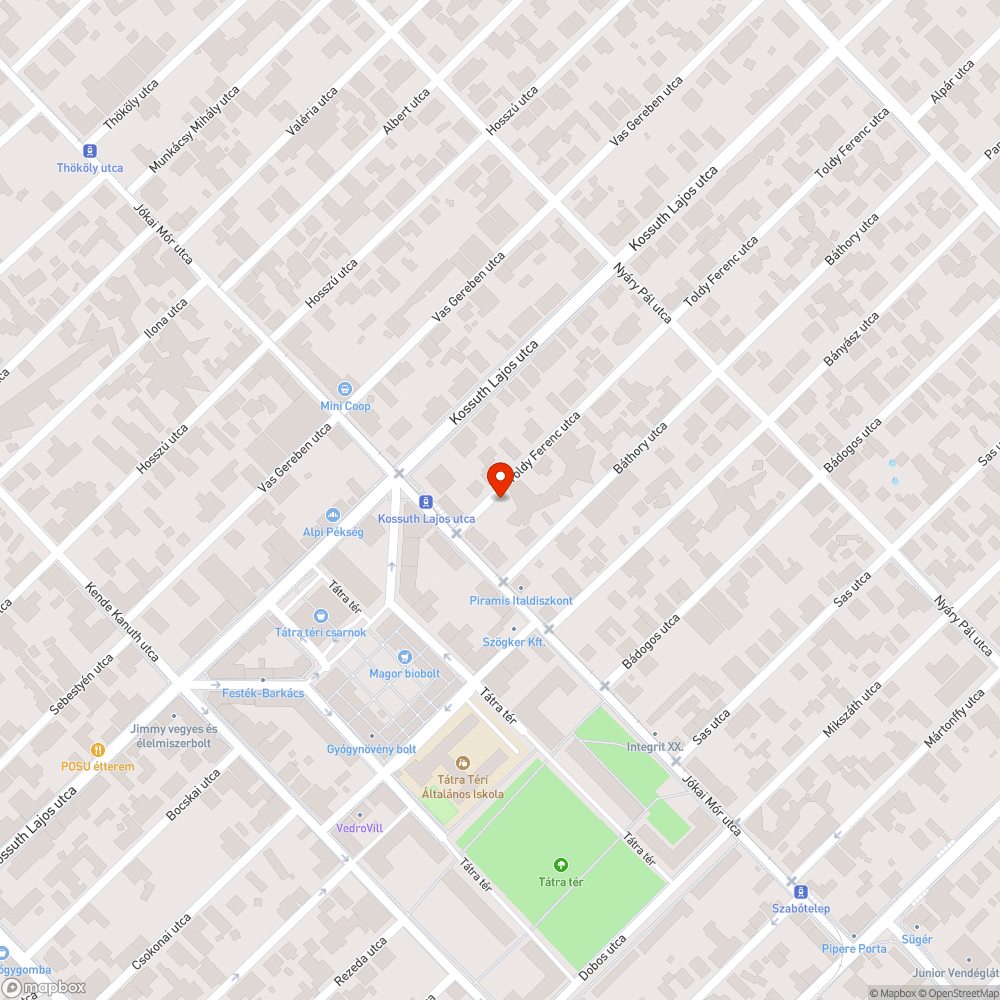 Kiszáradt fatörzs bejelentés helye