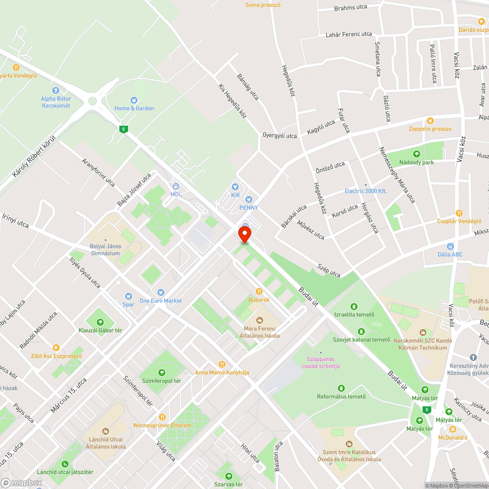 Rozsdás terelőkorlát bejelentés helye