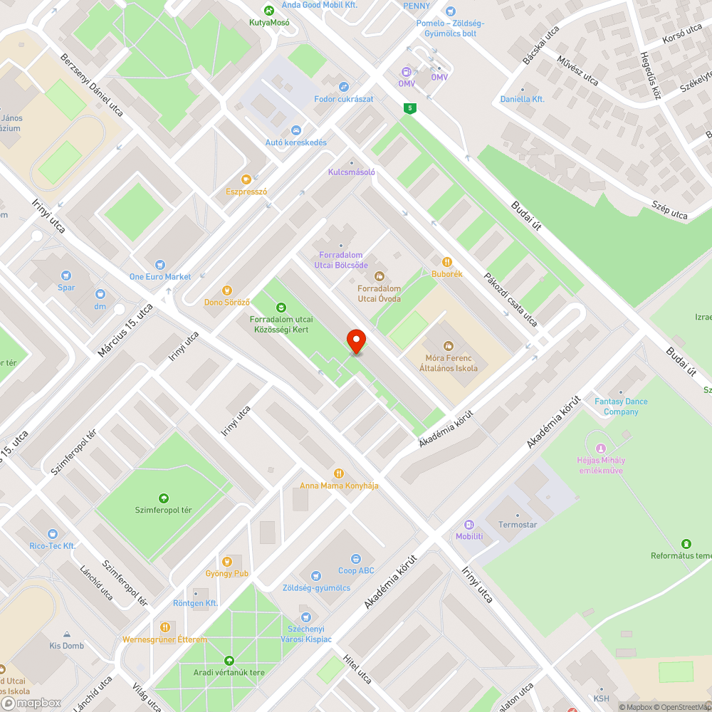 Szétesett parkoló bejelentés helye