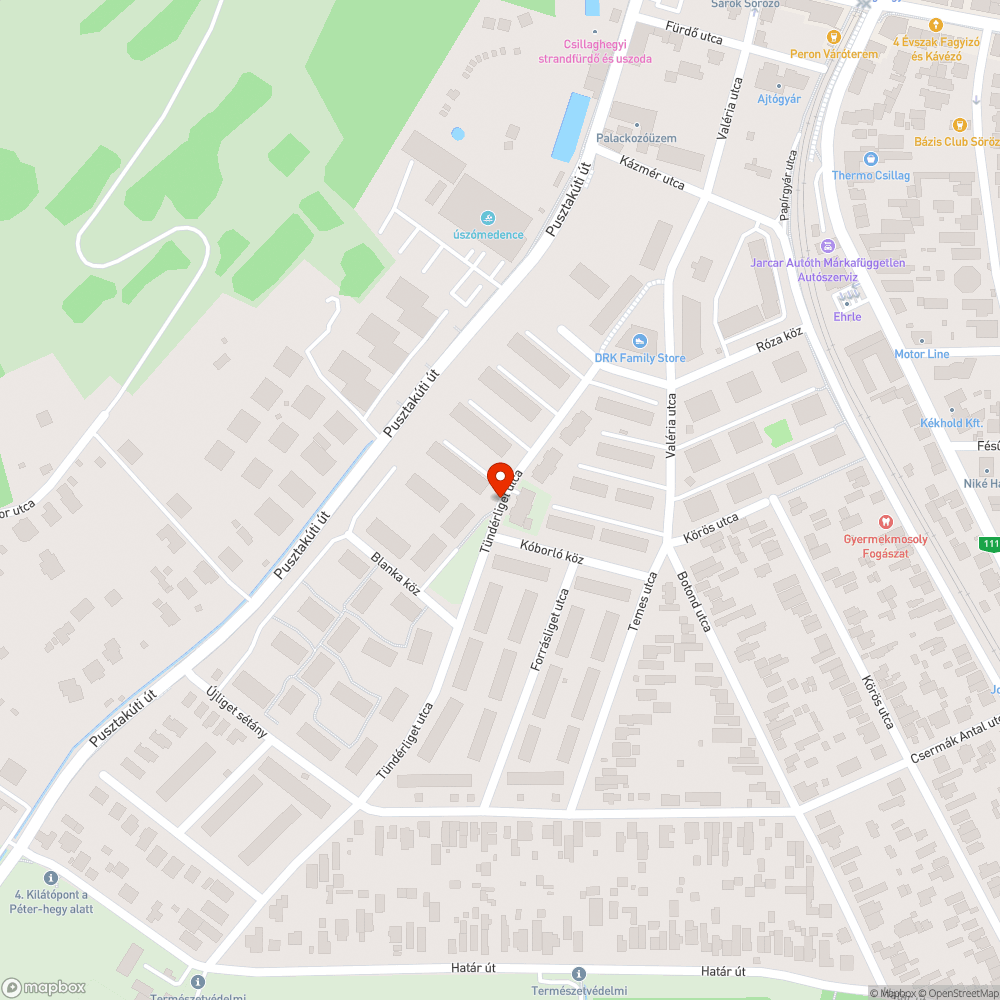 Kátyú bejelentés helye