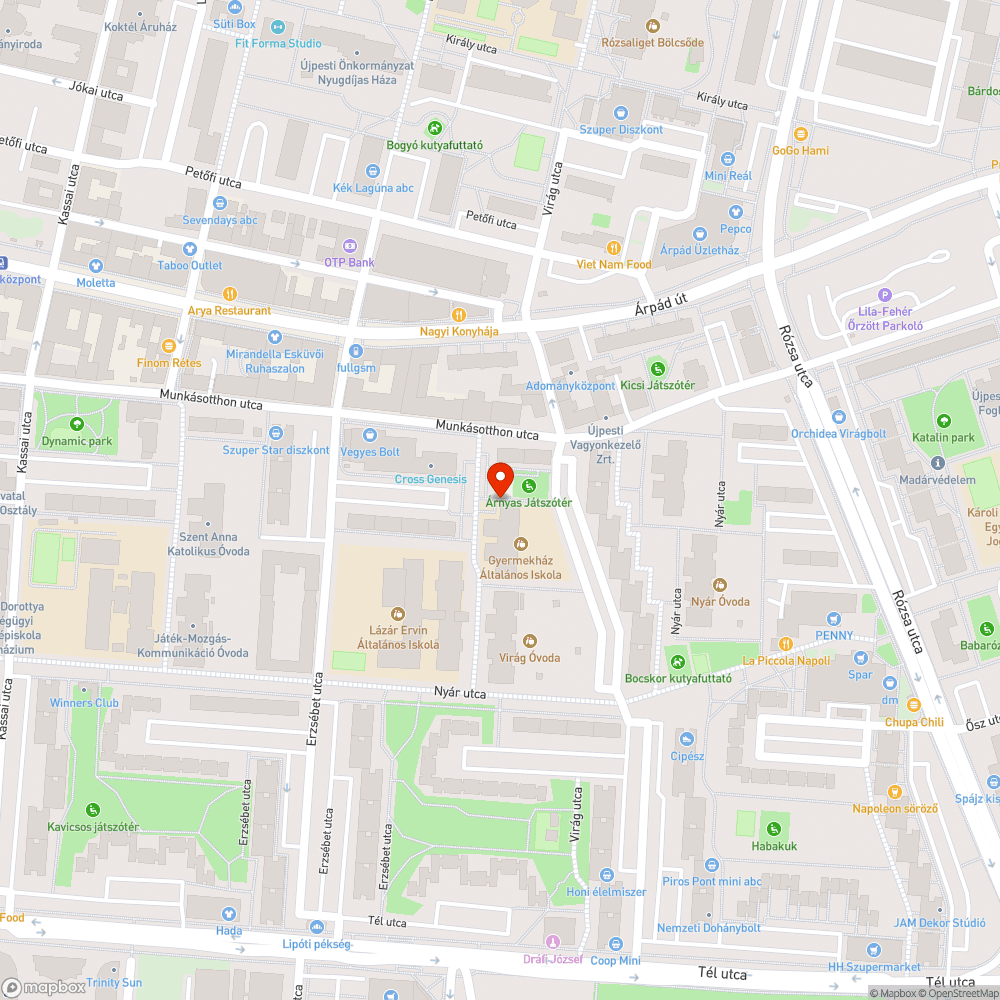 Kidőlt fa bejelentés helye