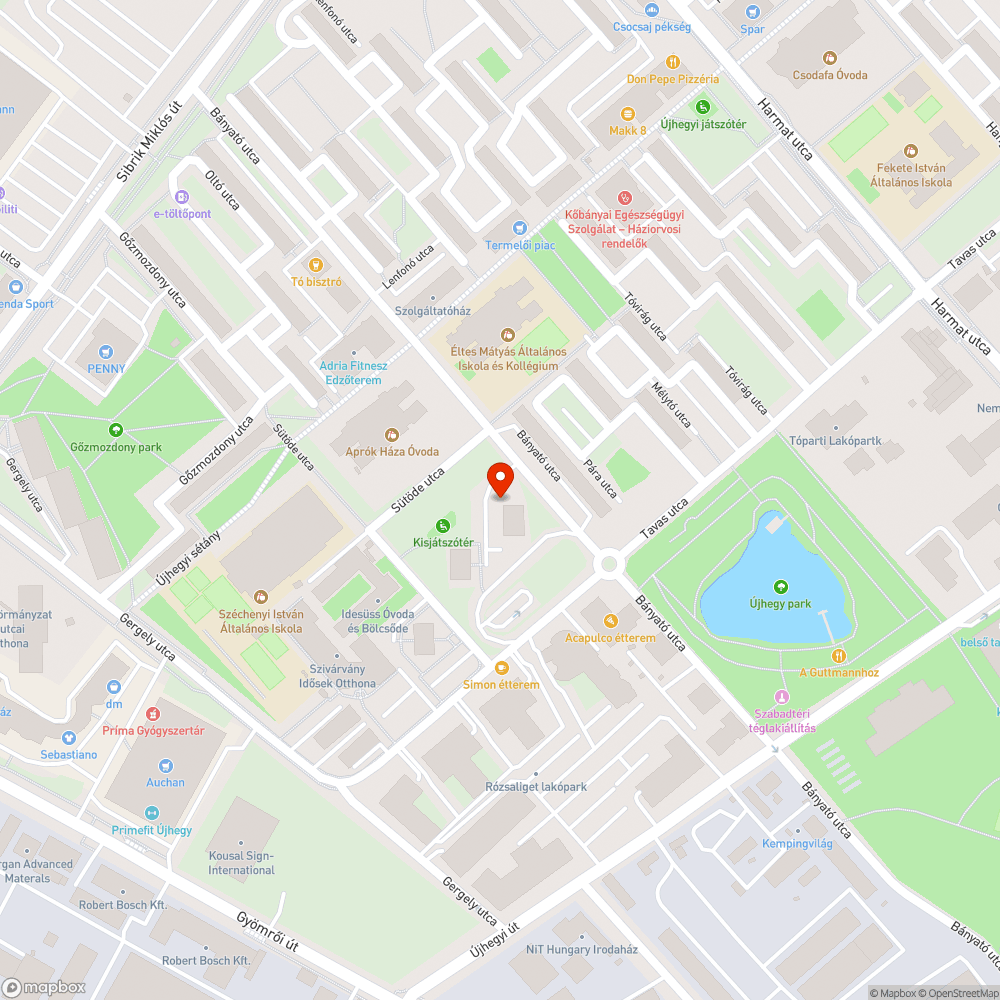 Rossz állapotú útburkolat, parkoló és felfestés bejelentés helye