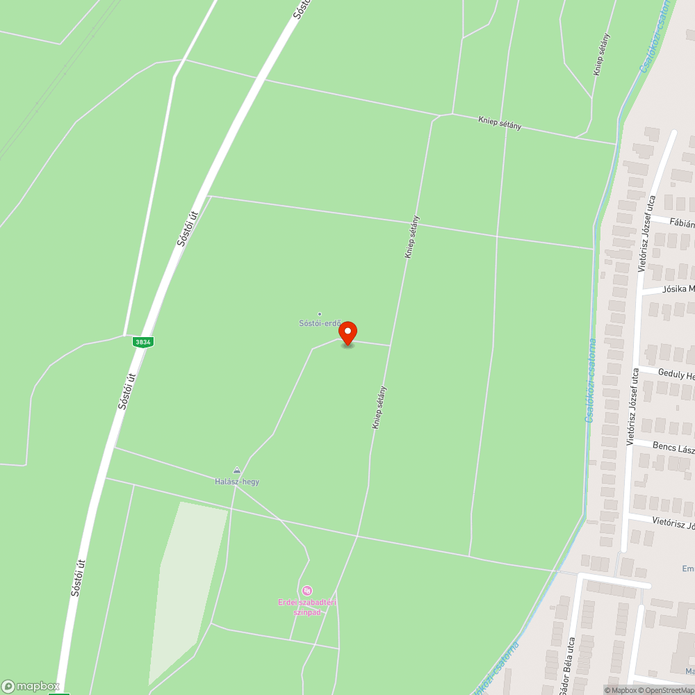 Tökrement erdei pad bejelentés helye