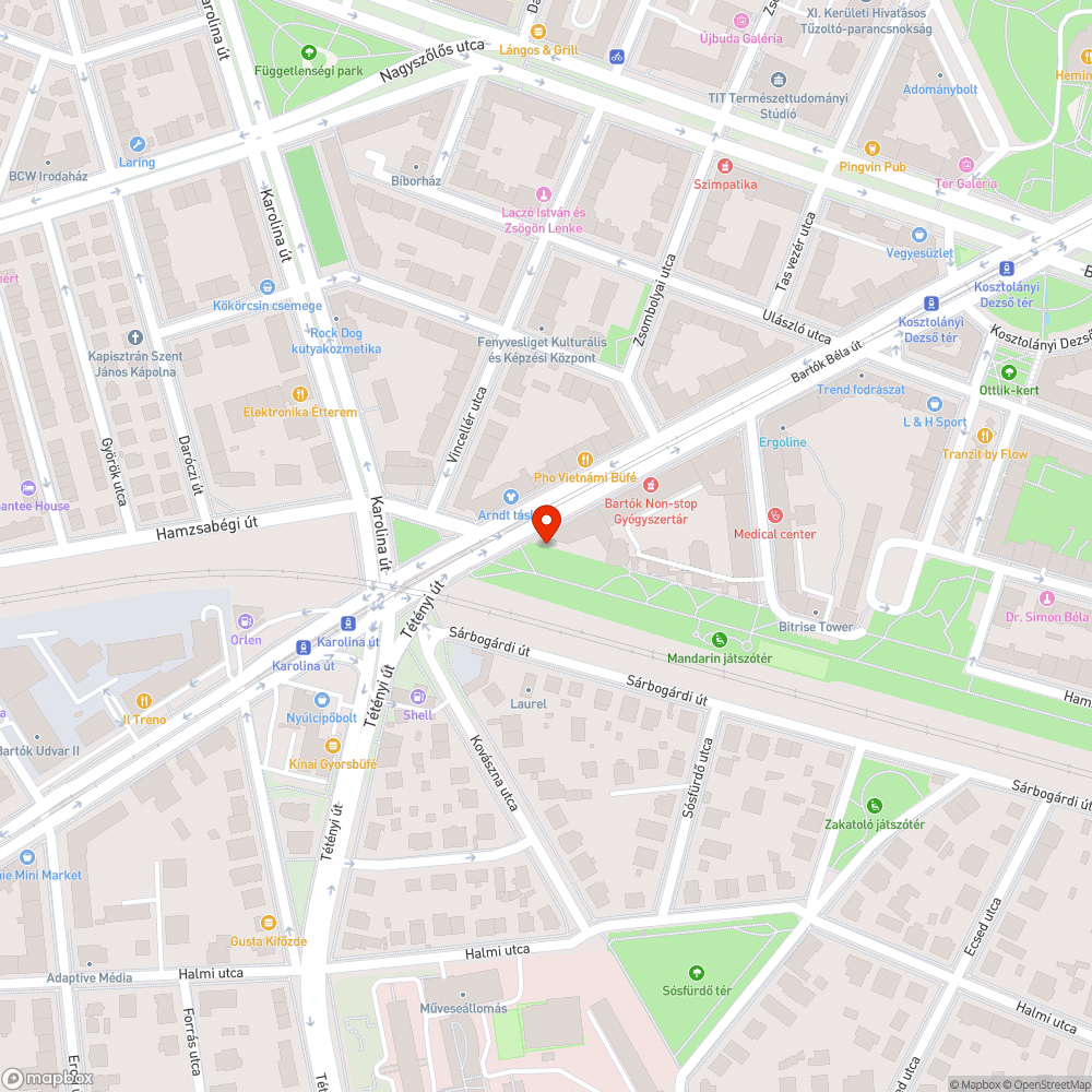 Kiszáradt fa bejelentés helye