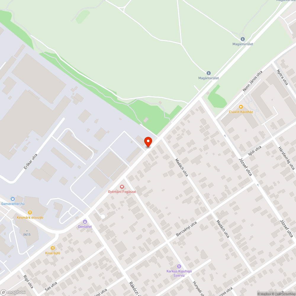 Óriási kátyú bejelentés helye