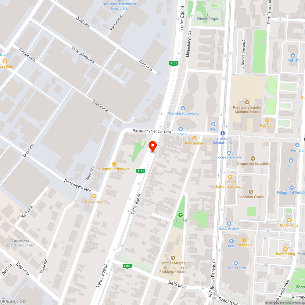 Növekvő szemétkupac bejelentés helye