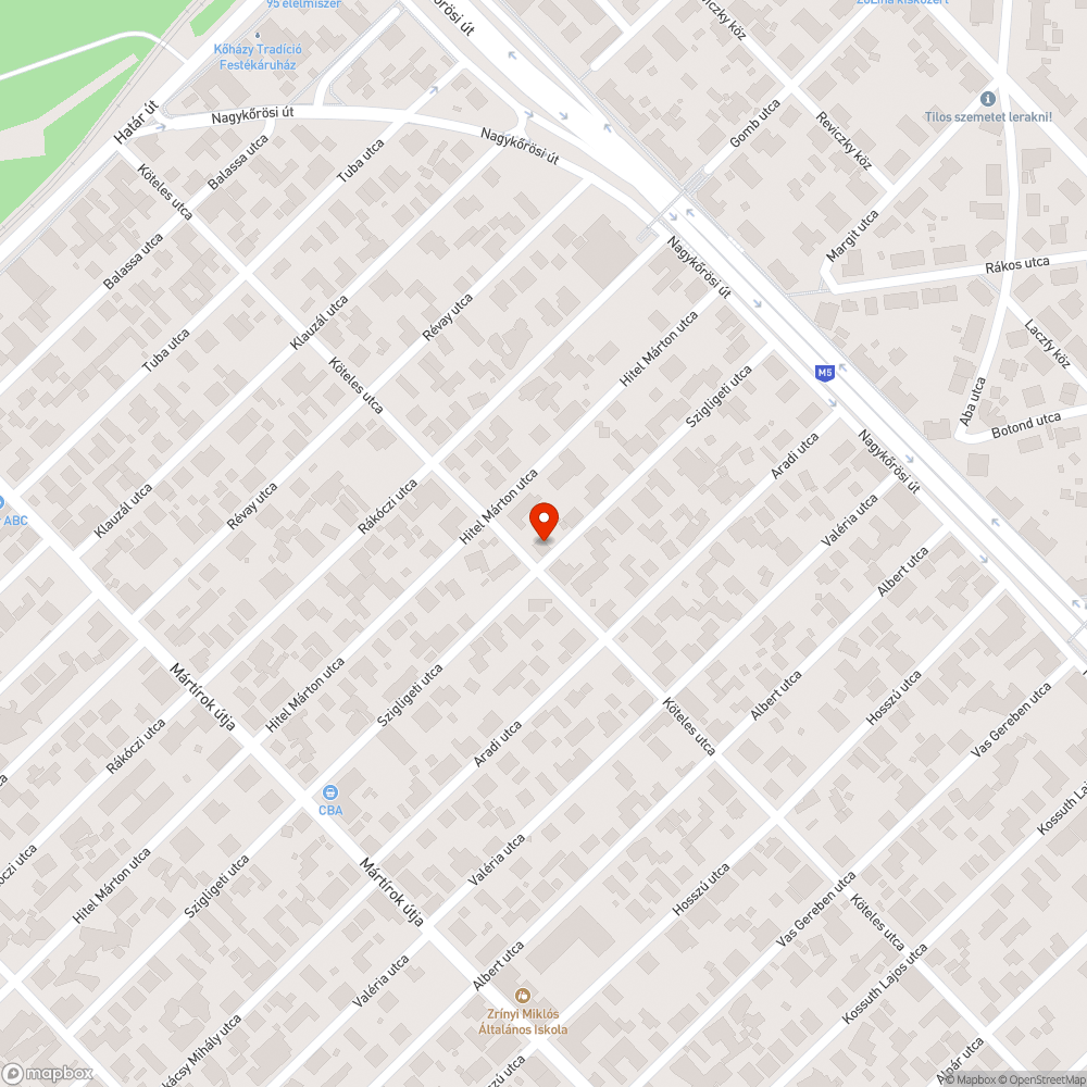 Szigligeti utca névtábla nem olvasható bejelentés helye