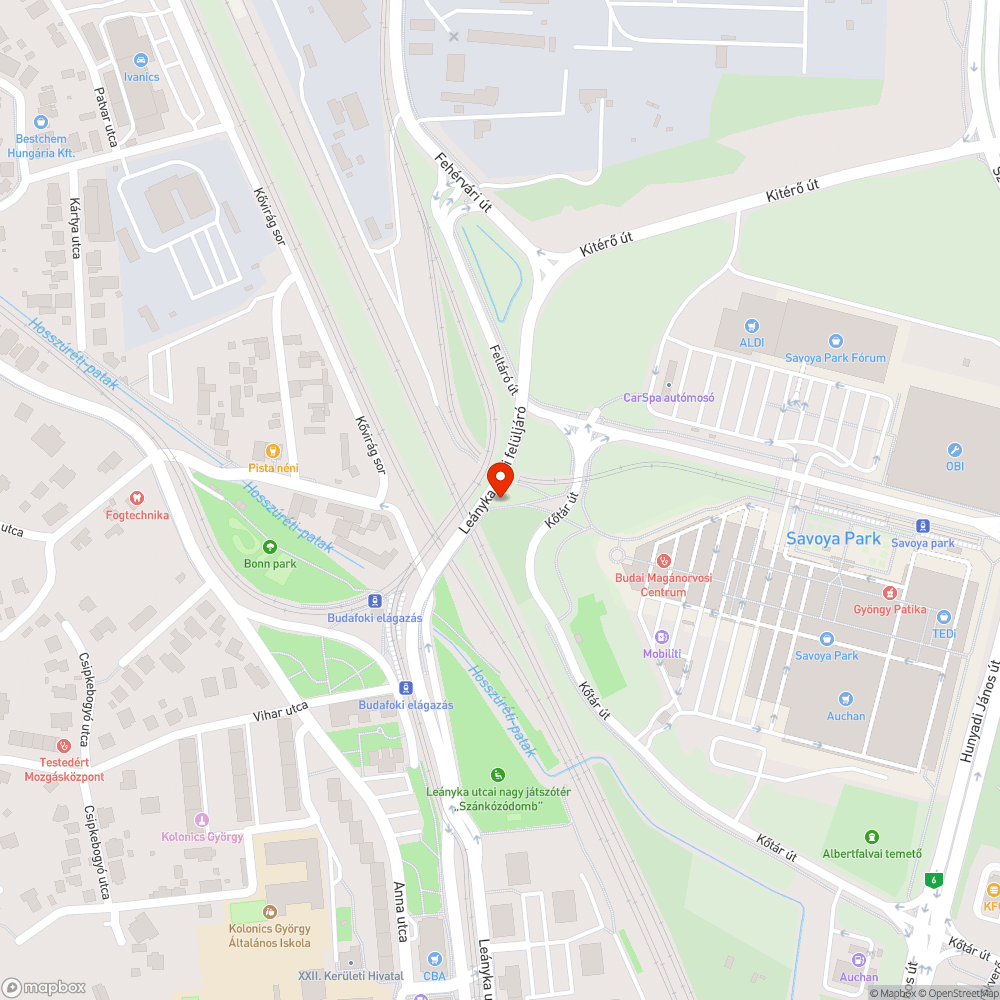 Szennyezett terület bejelentés helye