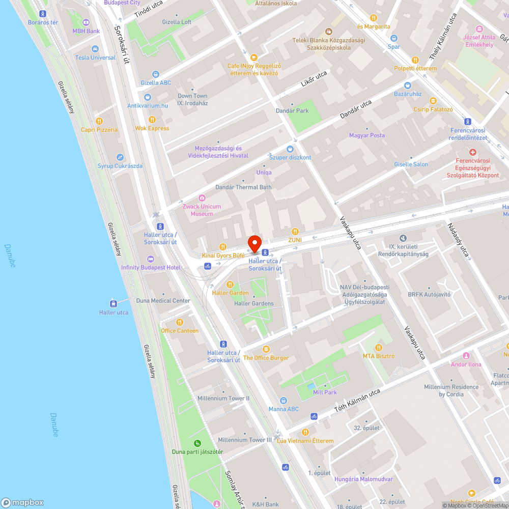 Graffiti a megállóban bejelentés helye