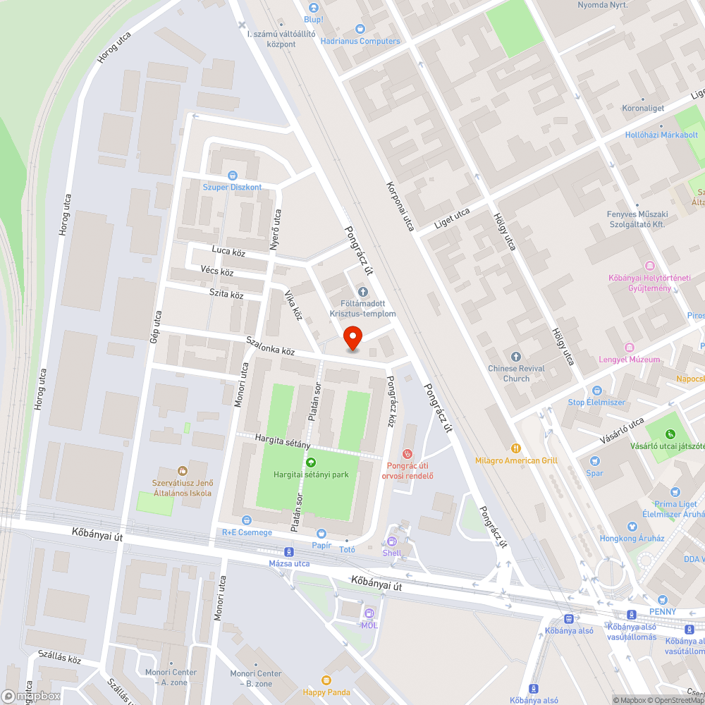 Járdára lógó jármű bejelentés helye