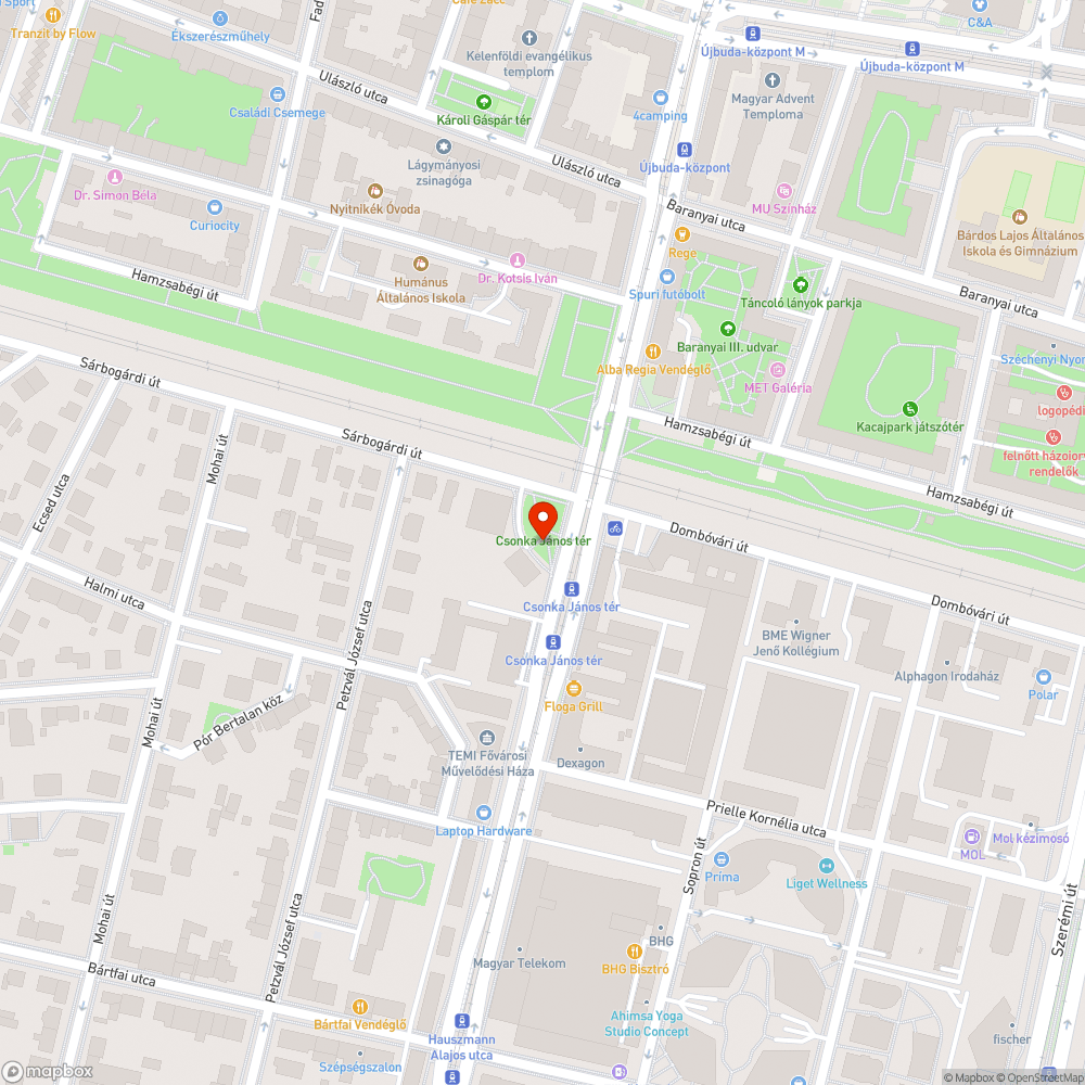 Kiszáradt fa bejelentés helye