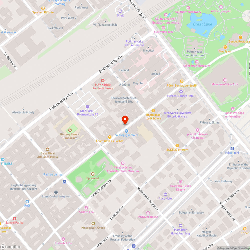 Kátyú a Szondi utcában bejelentés helye