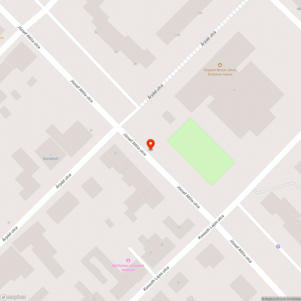 Elhagyott autó bejelentés helye