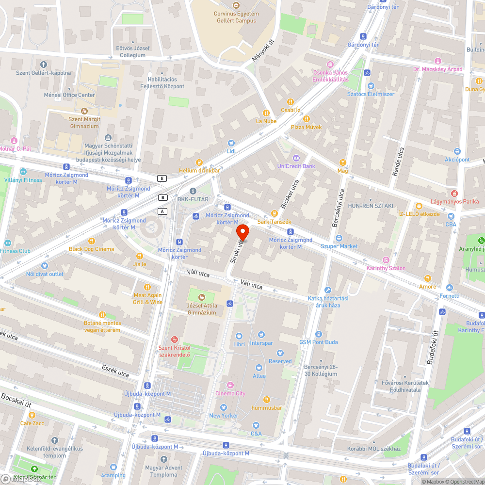 Elhagyott kaki bejelentés helye