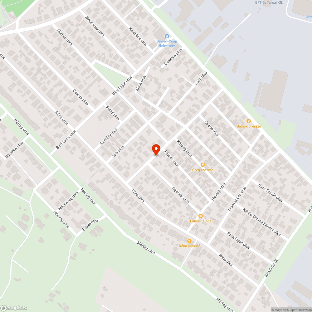 Út fölé belógó lombkorona bejelentés helye