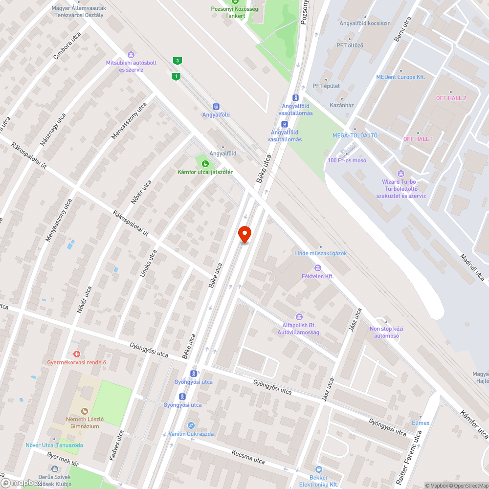 Kiszáradt fa 2 db, facsemete 1 db, fatörzs bejelentés helye