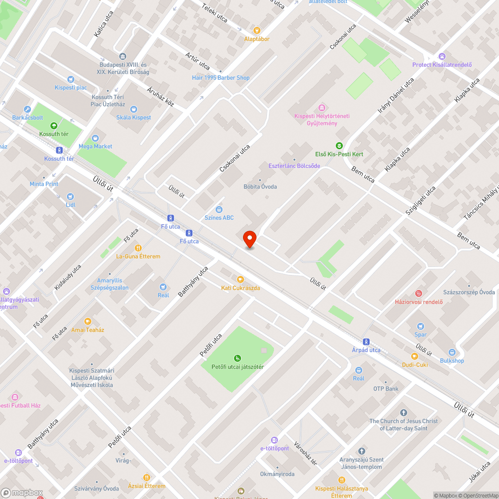 Eldőlő utcanévtábla bejelentés helye