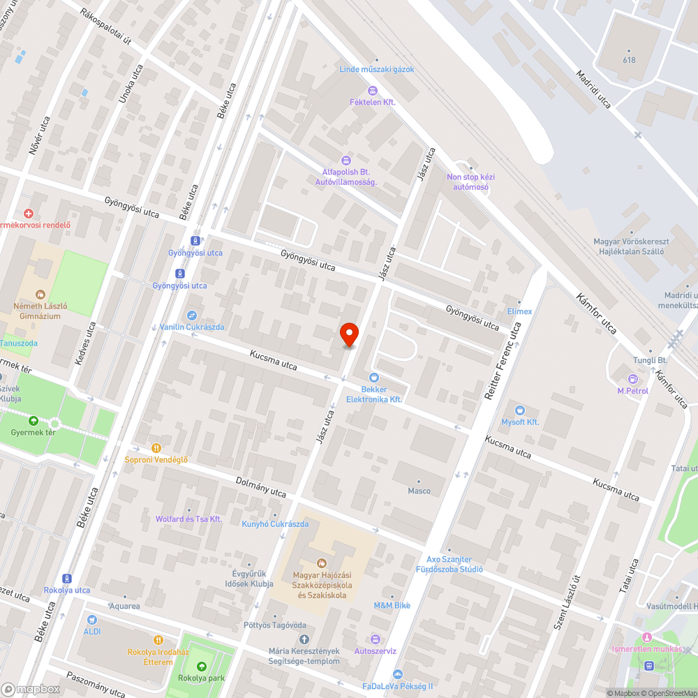 Kiszàradt fa bejelentés helye