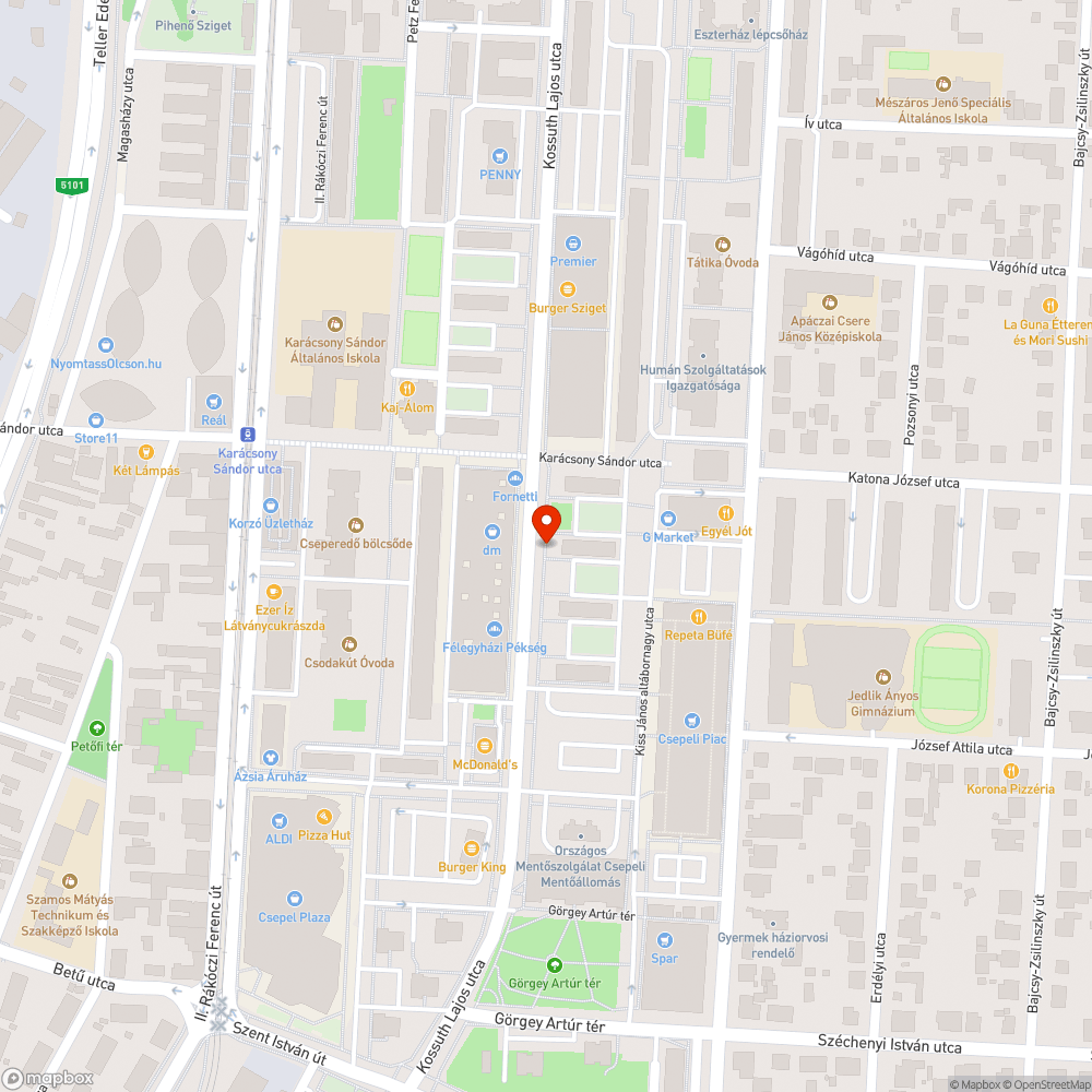 Üres fahely bejelentés helye