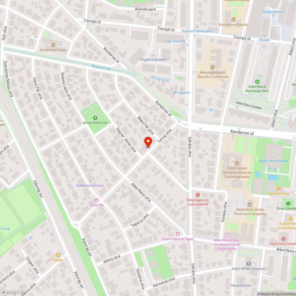 Elhagyott autó bejelentés helye