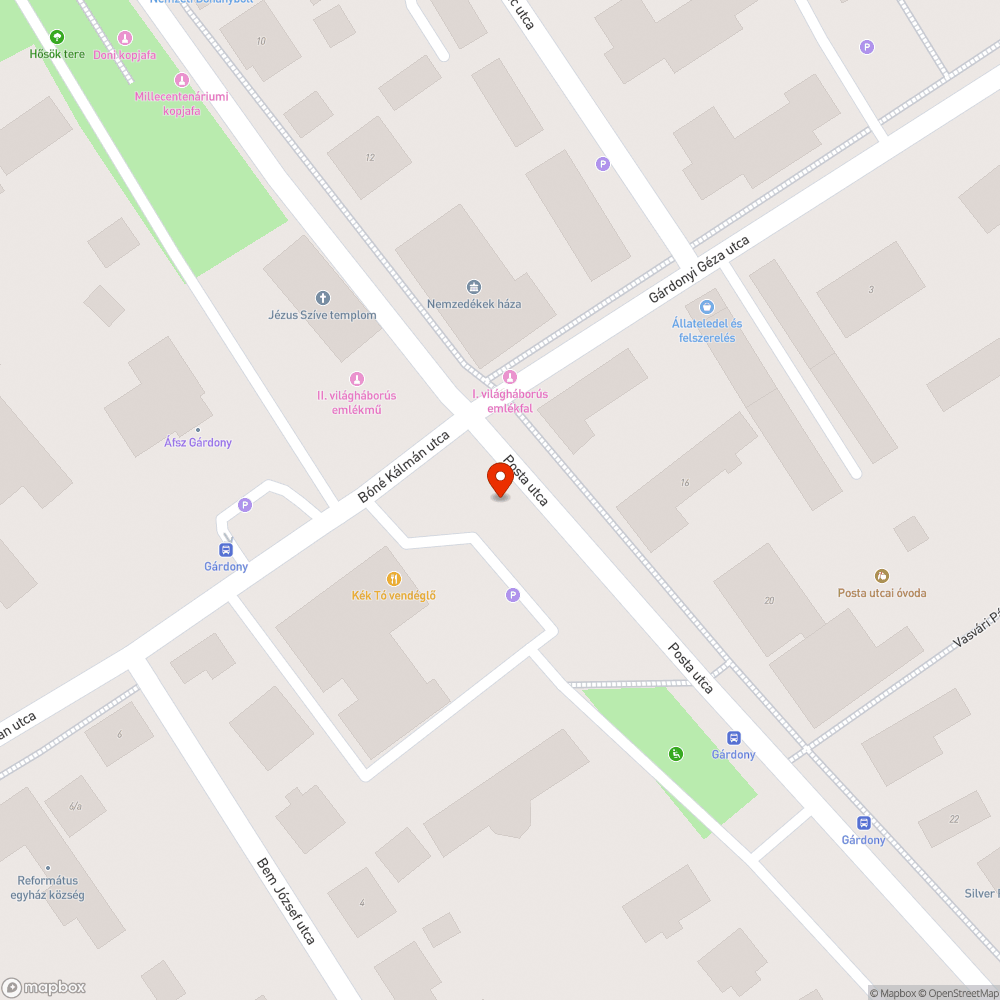 Eldugult csatorna és sár a parkolóban bejelentés helye