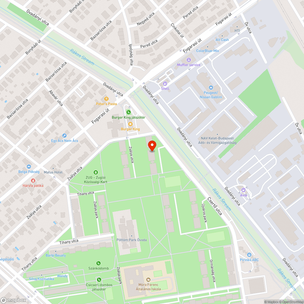 Kidőlt fa bejelentés helye