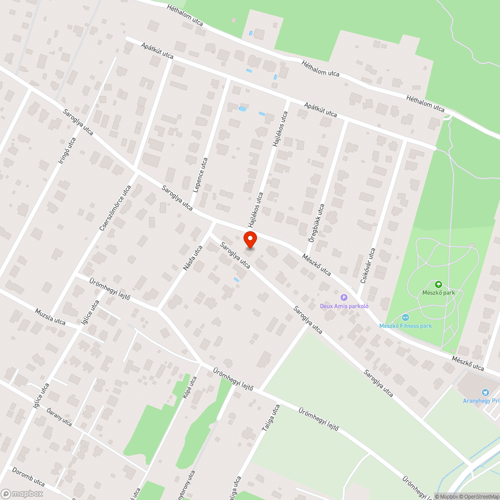 Vízmosás a Saroglya utcában bejelentés helye