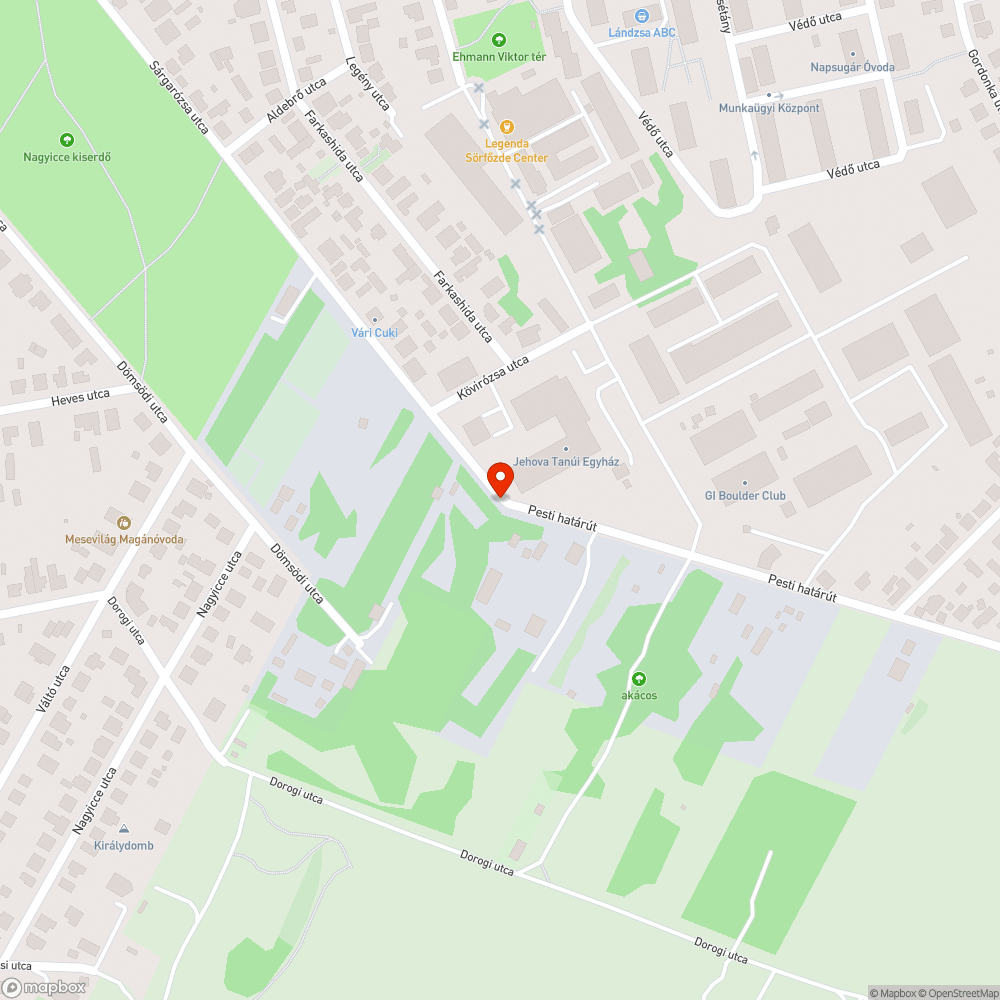 Kátyús út bejelentés helye