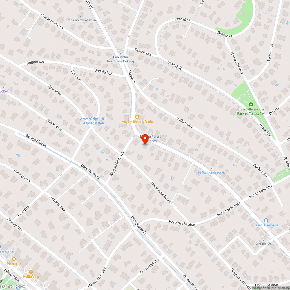 kátyú bejelentés helye