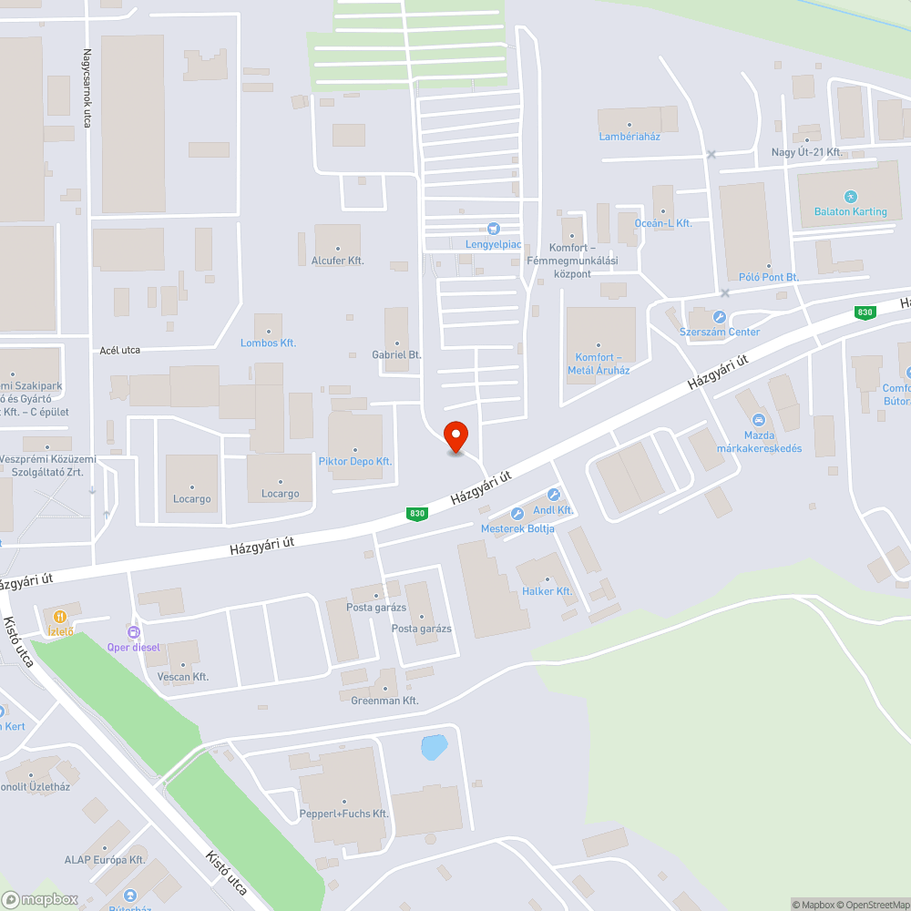 Balesetveszélyes betonvasak a parkolás megakadályozása érdekében bejelentés helye