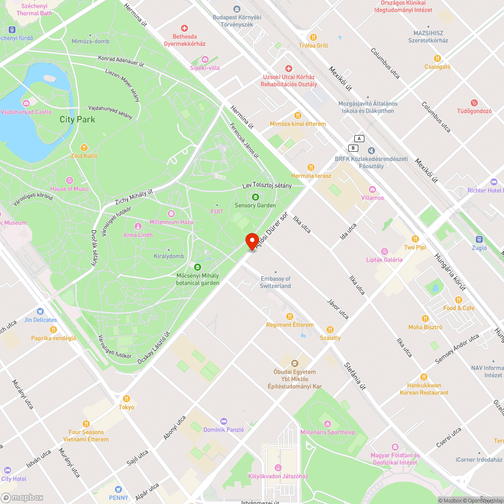 Kátyúk bejelentés helye