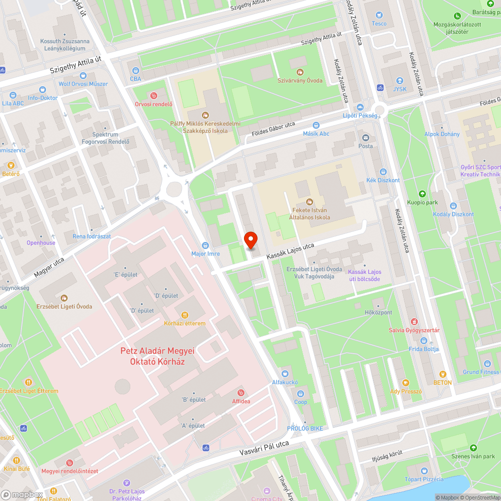 Kátyú a garázsbejáró előtt bejelentés helye