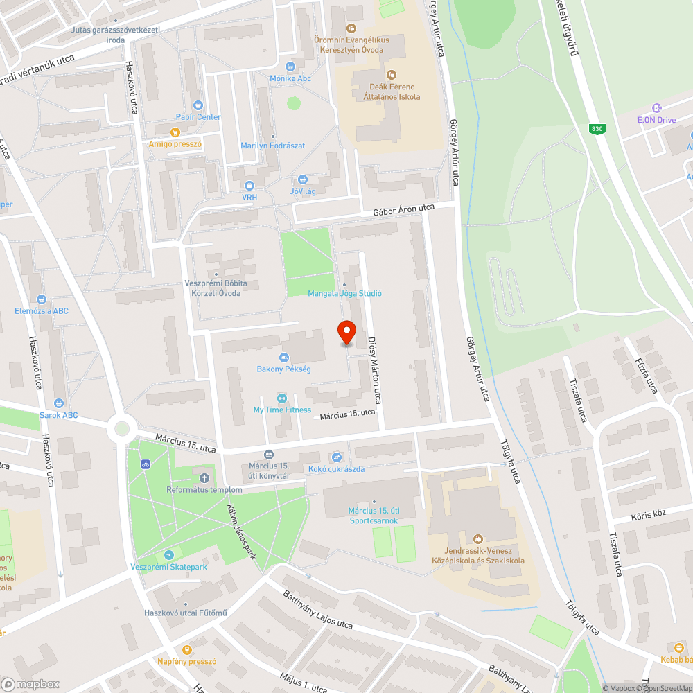 Megsüllyedt járda bejelentés helye