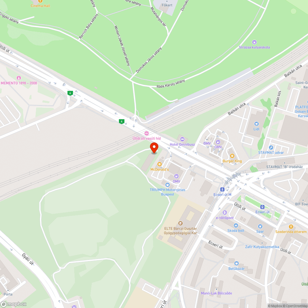 Susnya az Üllői út 137. előtt bejelentés helye