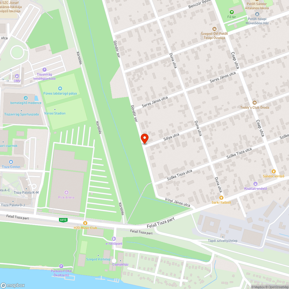 Elhagyott jármű bejelentés helye