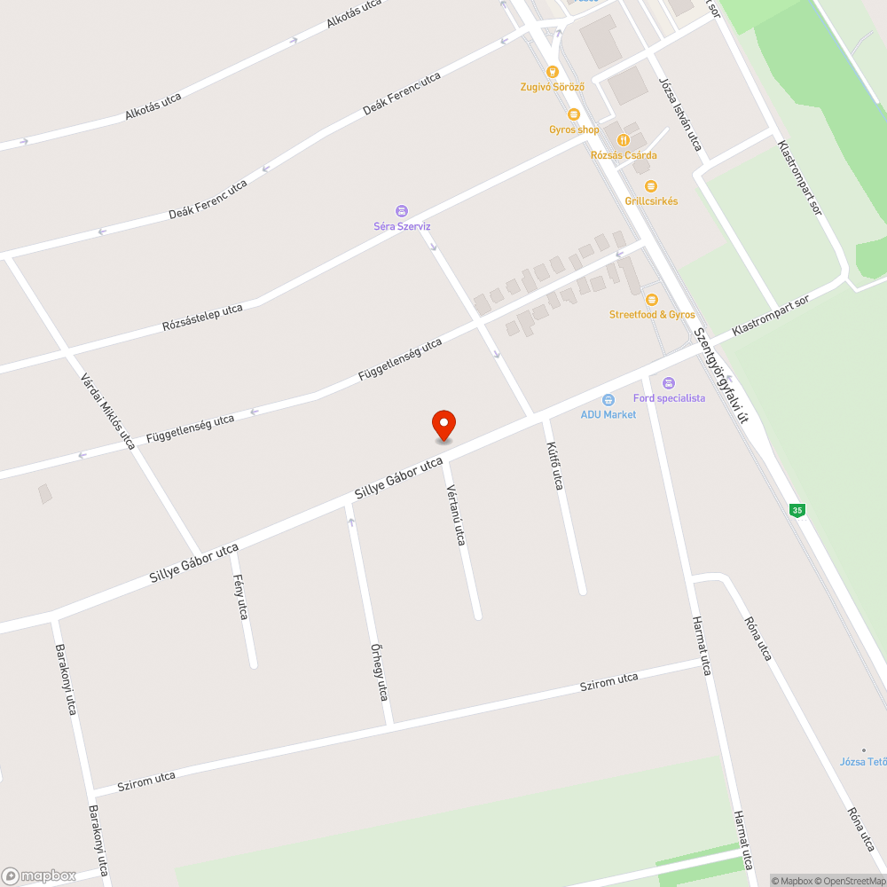 Lekopott kerékpárút felfestés bejelentés helye