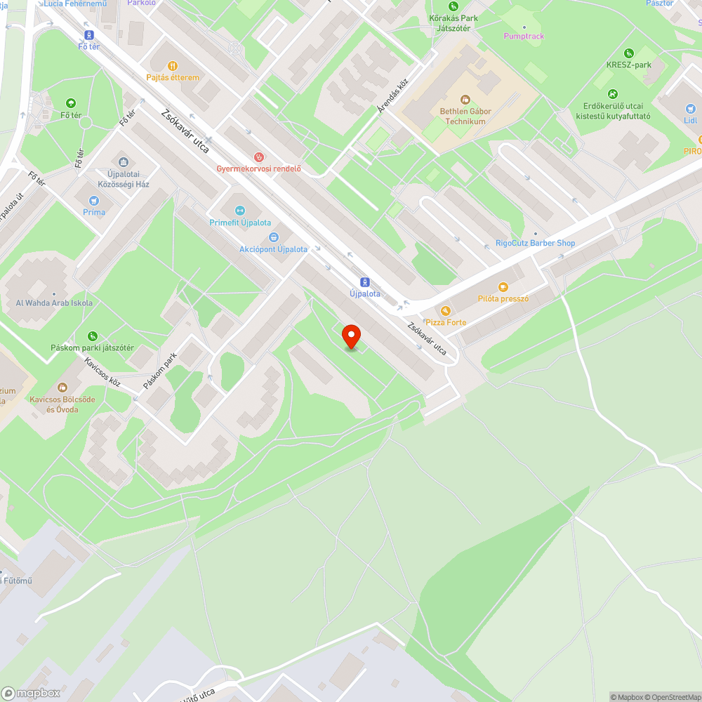 Gaz bejelentés helye