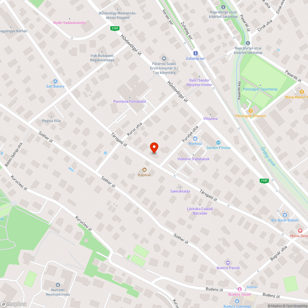 Állattetem a Tárogató út járdáján bejelentés helye