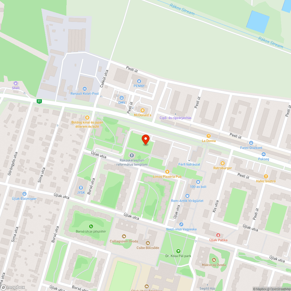 Szemét bejelentés helye