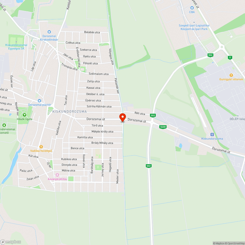 Úttest közepén mély kátyú bejelentés helye