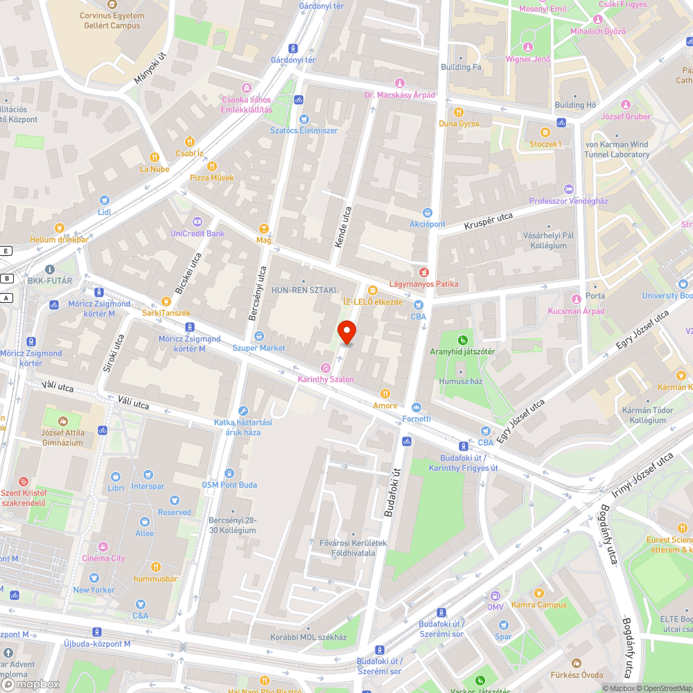 Eltömődött víznyelő bejelentés helye